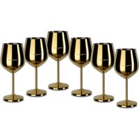 ECHTWERK Edelstahlgläser 0,5l (6tlg, Gold)