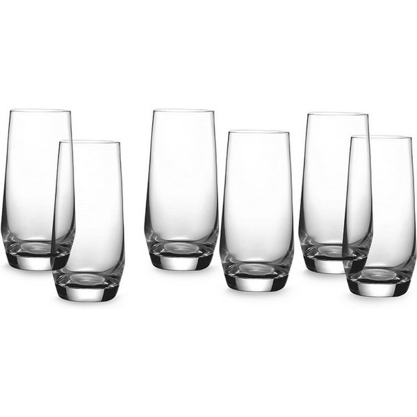 ECHTWERK Gläser-Set Wasser-Gläser, Robuste Trinkgläser, 6-tlg., Glas, formschöne, robuste Trinkgläser aus hochklarem Glas