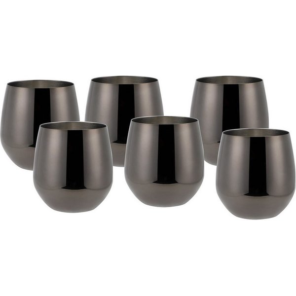 ECHTWERK Glas Wein & Wasserkelch 6-tlg, 6-tlg., Edelstahl, Trinkbecher aus Edelstahl, unzerbrechlich, bruchsicher, 500 ml