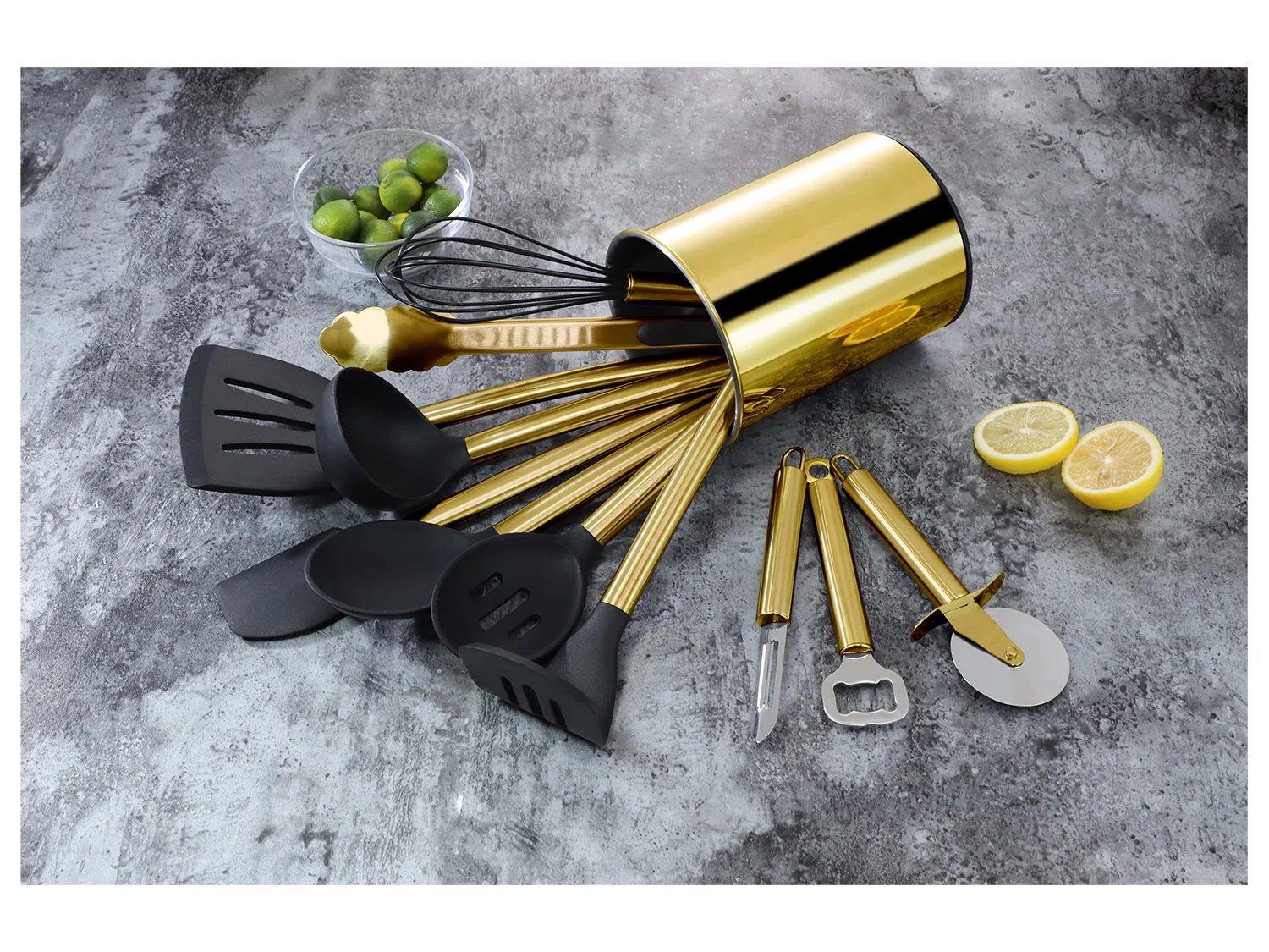 ECHTWERK Küchenhelfer Set (Gold, 12-teilig) – Bild 3 von 4