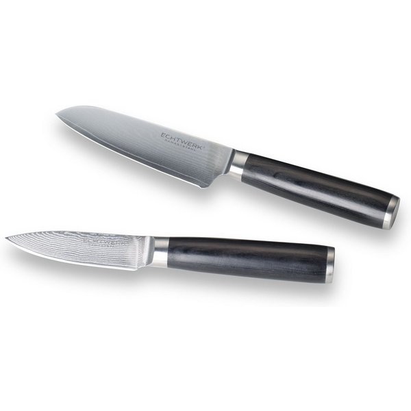 ECHTWERK Messer-Set (Set, 2-tlg), Damazener, (Santokumesser / Schälmesser inkl. Aufbewahrungsbox)