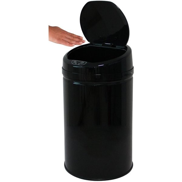 ECHTWERK Mülleimer INOX BLACK, Infrarot-Sensor, Korpus aus Edelstahl, Fassungsvermögen 30 Liter