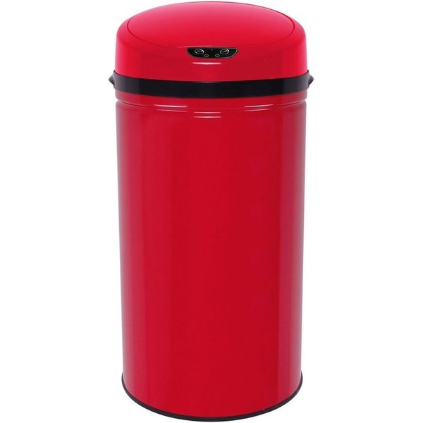 ECHTWERK Mülleimer INOX RED, Infrarot-Sensor, Korpus aus Edelstahl, Fassungsvermögen 42 Liter