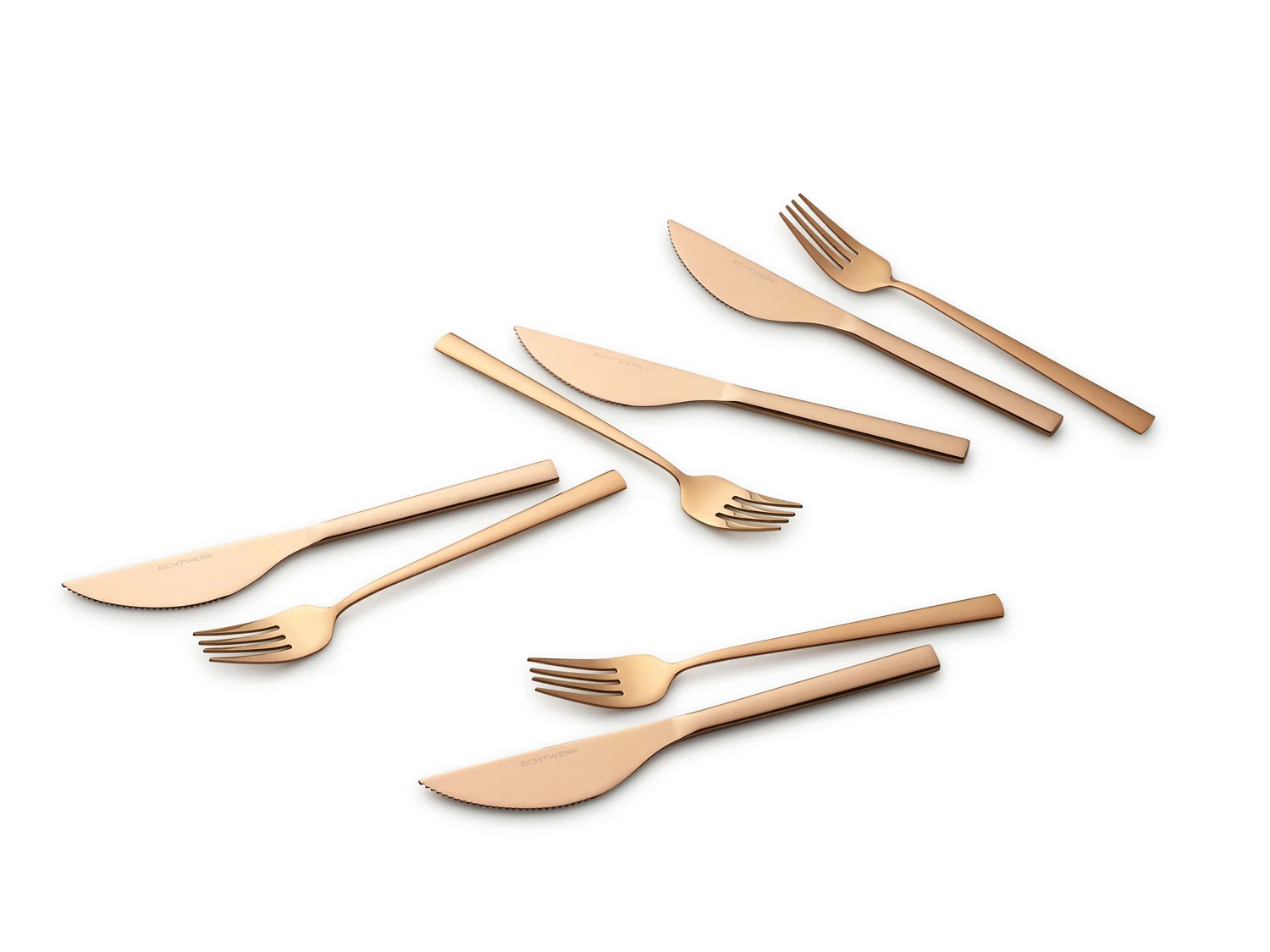 ECHTWERK Pizzabesteck Set "Bari" (Bronze, 8tlg) – Bild 3 von 4