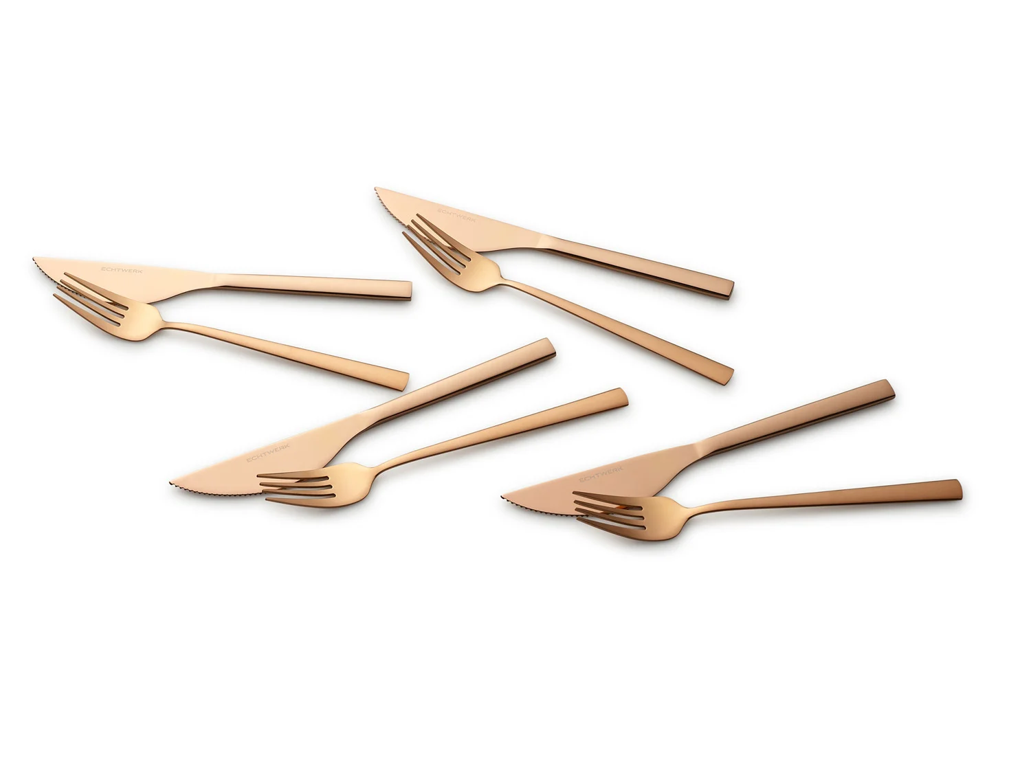 ECHTWERK Pizzabesteck Set "Bari" (Bronze, 8tlg) – Bild 4 von 4