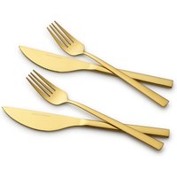 ECHTWERK Pizzabesteck Set "Bari" (Gold, 4tlg)
