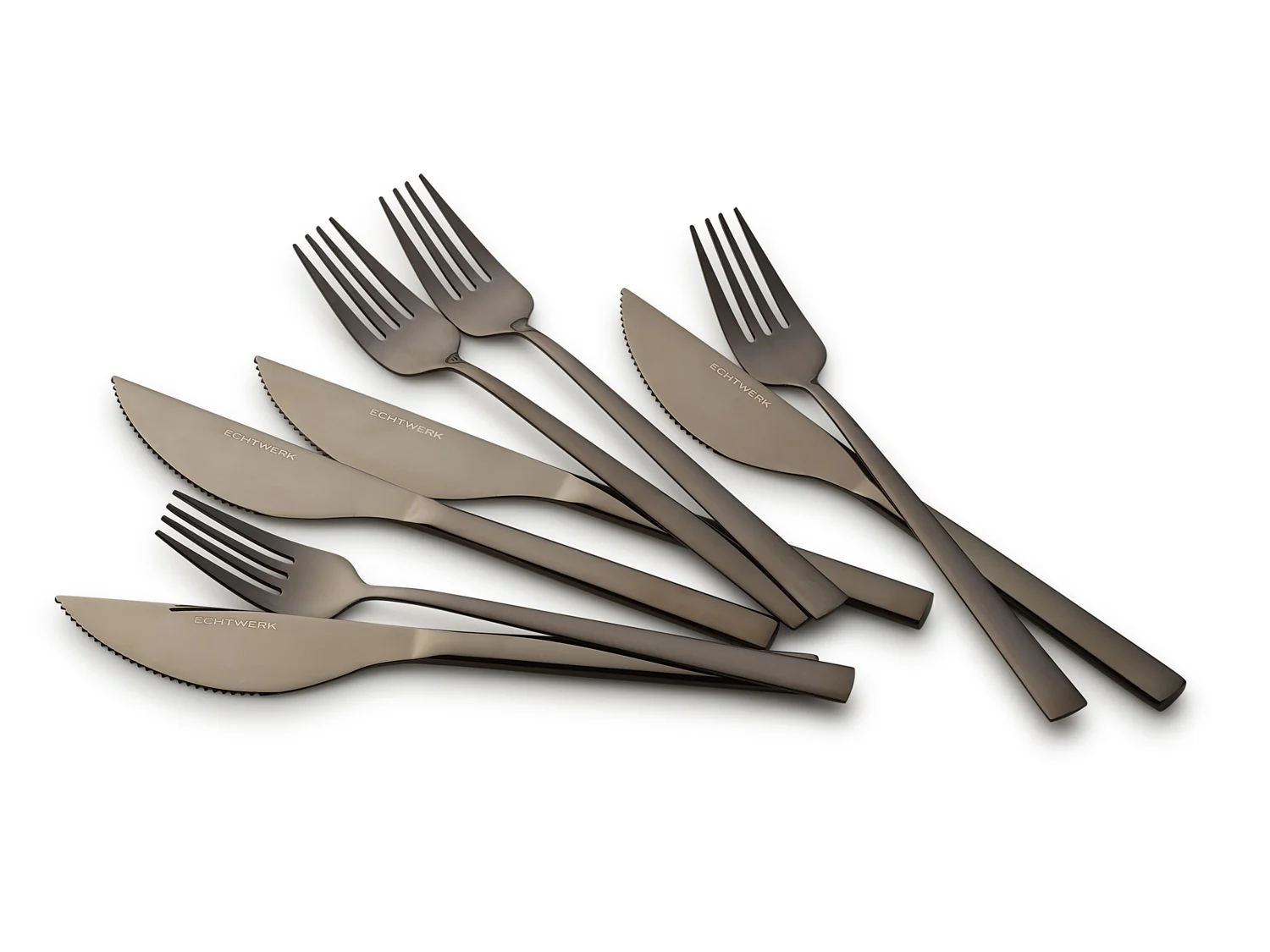 ECHTWERK Pizzabesteck Set "Bari" (Schwarz, 8tlg) – Bild 4 von 4