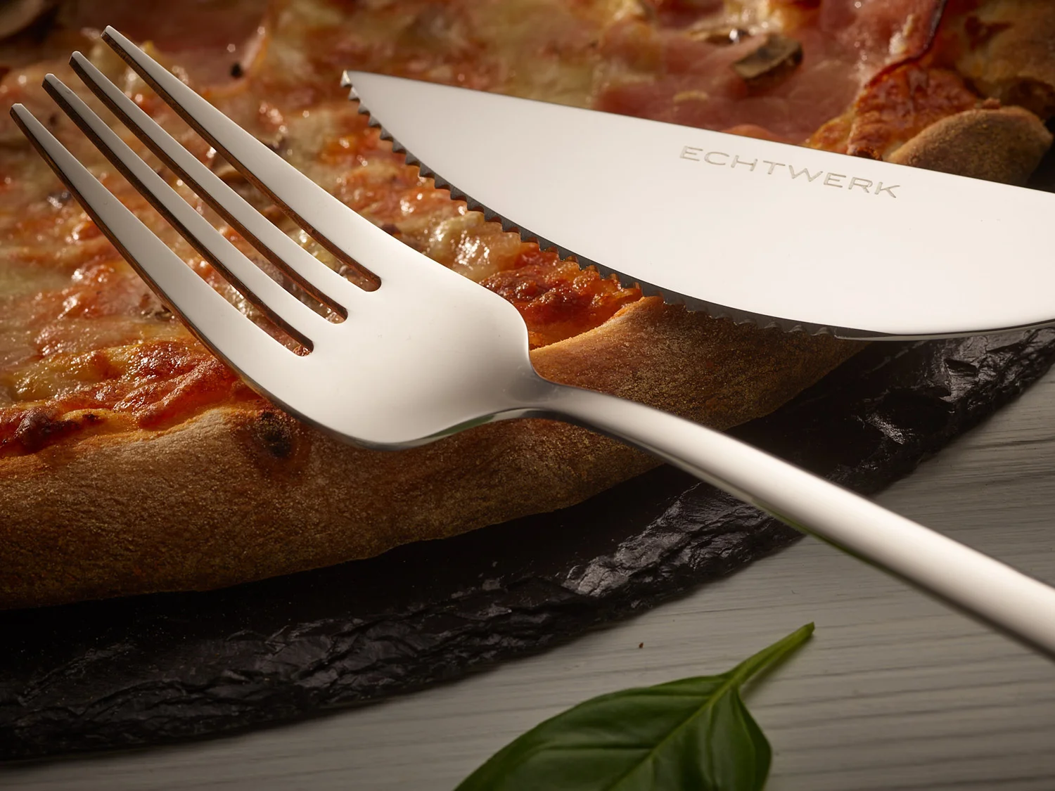 ECHTWERK Pizzabesteck Set "Bari" (Silber, 4tlg) – Bild 2 von 4