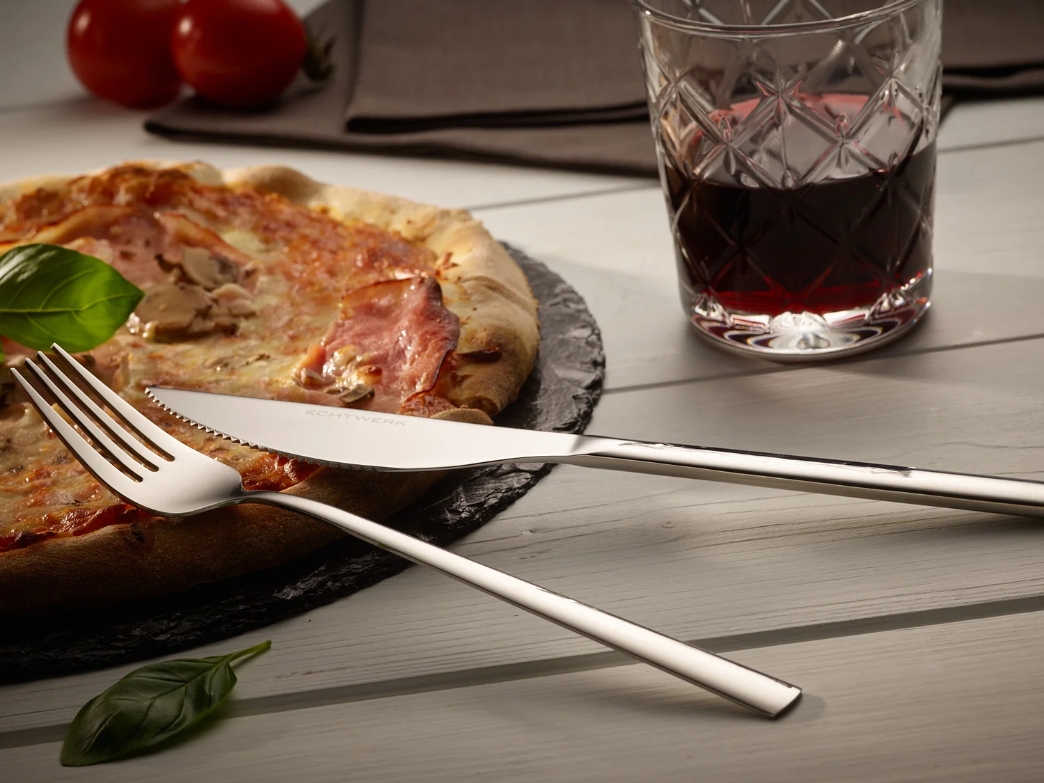 ECHTWERK Pizzabesteck Set "Bari" (Silber, 4tlg) – Bild 3 von 4