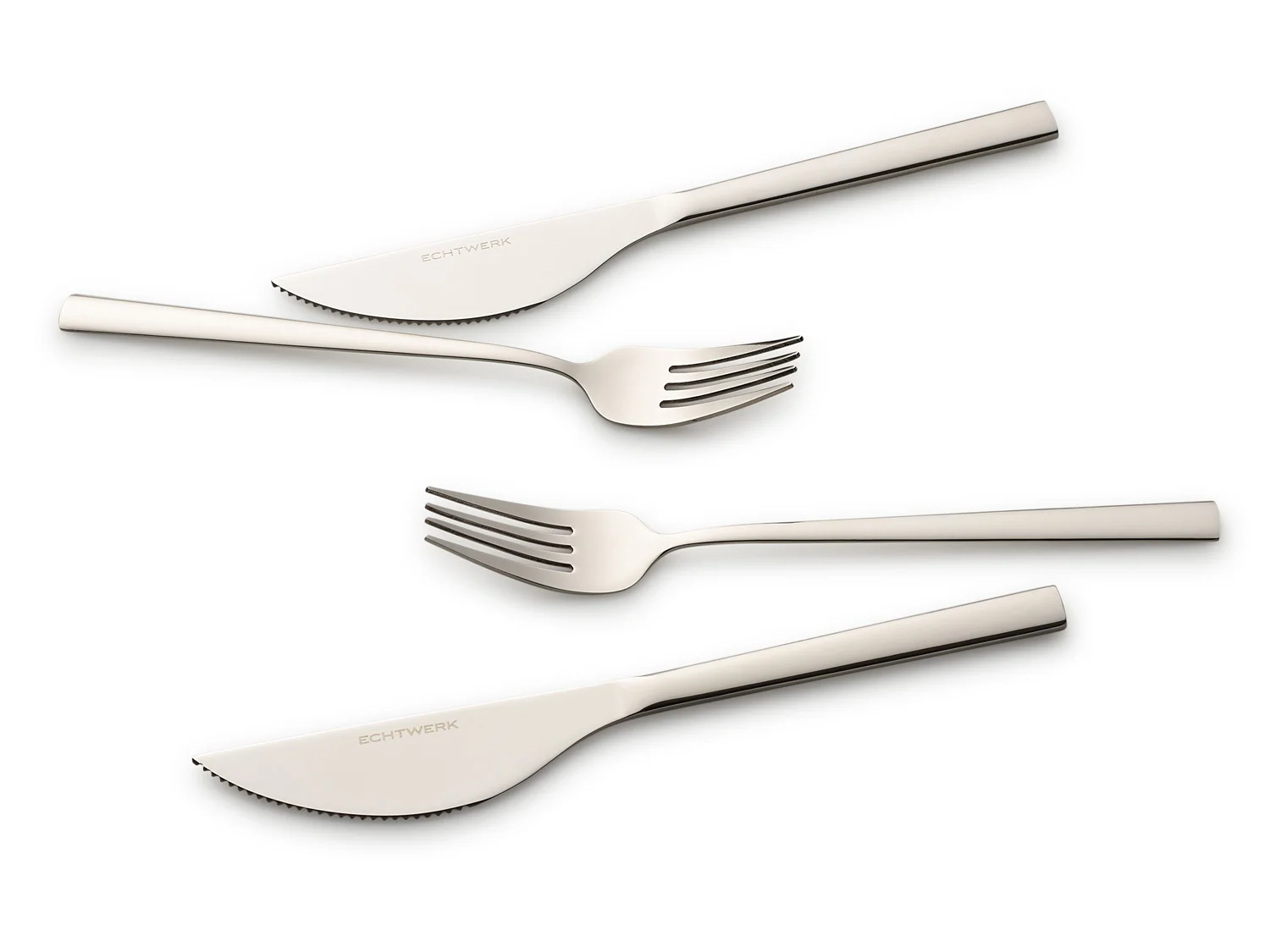 ECHTWERK Pizzabesteck Set "Bari" (Silber, 4tlg) – Bild 4 von 4