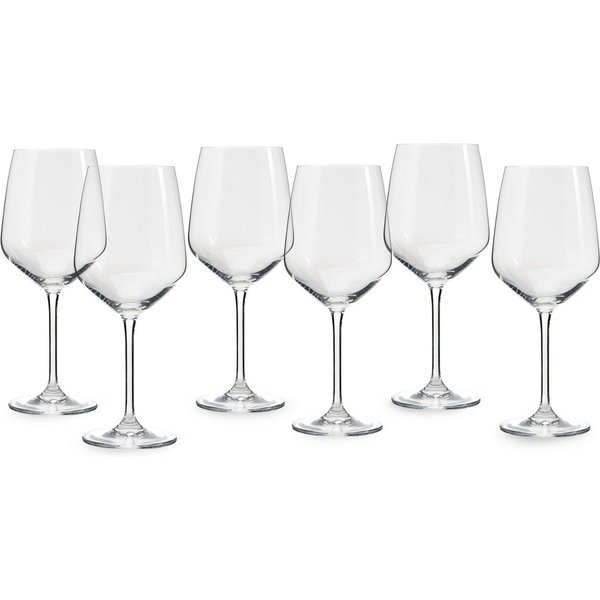 ECHTWERK Rotweinglas Set, ca. 630 ml, 6-tlg., Glas, hochwertig und mit zeitlosem Design