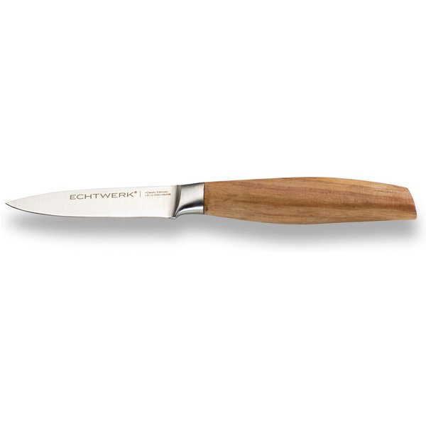 ECHTWERK Schälmesser Classic Edition, Gemüsemesser, Edelstahl, Klingenlänge 9 cm, Griff aus Akazienholz