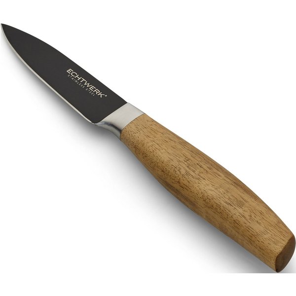 ECHTWERK Schälmesser Classic, aus hochwertigem Stahl, Obst- & Gemüsemmeser mit Holzgriff, 8,8 cm