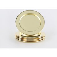 ECHTWERK Untersetzer- / Serviettenring-Set (dekoratives Glasuntersetzer 6t, Gold, 6tlg)
