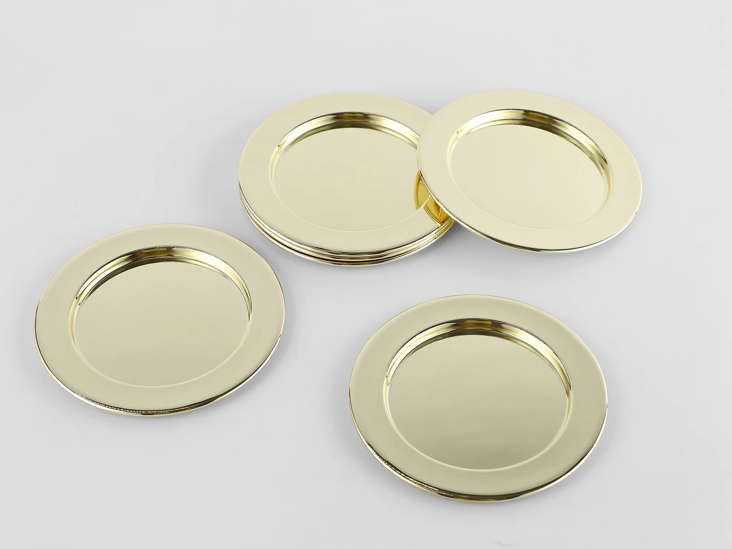 ECHTWERK Untersetzer- / Serviettenring-Set (dekoratives Glasuntersetzer 6t, Gold, 6tlg) – Bild 2 von 4