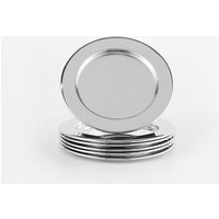 ECHTWERK Untersetzer- / Serviettenring-Set (dekoratives Glasuntersetzer 6t, Edelstahl, 6tlg)