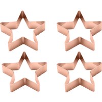 ECHTWERK Untersetzer- / Serviettenring-Set (Serviettenringe ""Stern"" aus Ed, Kupfer, 4tlg)