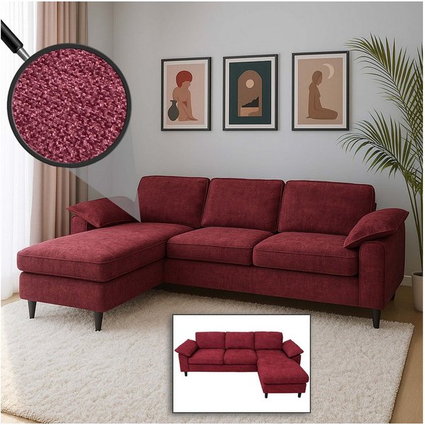 MCW Ecksofa MCW-O71, Liegefläche links/rechts montierbar