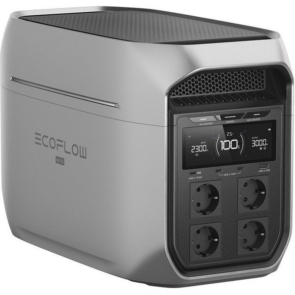 Ecoflow EcoFlow Delta 3 Max Plus Powerstation 0% MwSt. Powerstation LiFEPO4 (220-240 V), Individuelle Priorisierung der AC-Kreise