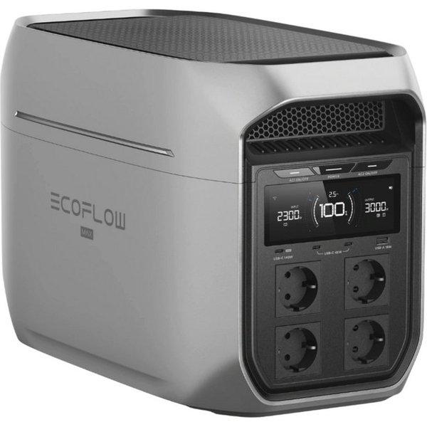 Ecoflow EcoFlow DELTA 3 Max Plus Powerstation Stromspeicher, Halterung für Dach, Fassade, Balkon & Garten, App & Plug&Play DE