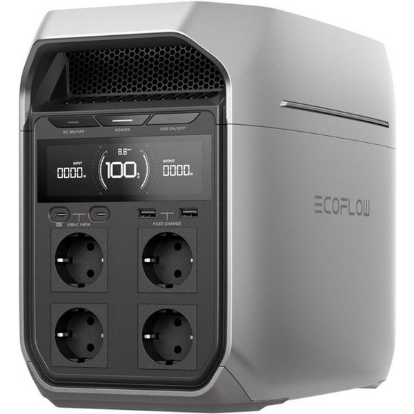 Ecoflow EcoFlow Delta 3 Plus Powerstation 0% Mwst. gem. §12, Abs. 3 UstG Powerstation LiFEPO4 (230 VAC V), Erweiterbare Kapazität von 1 kWh–5 kWh