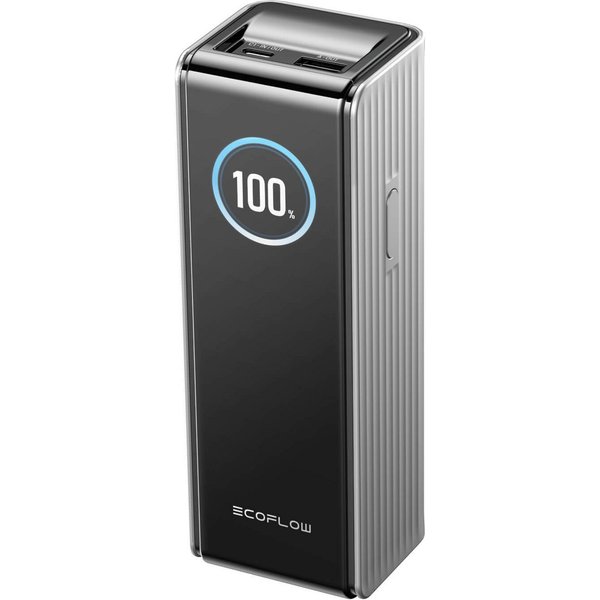 Ecoflow EcoFlow RAPID Powerbank, 25000mAh, integrierte & einziehbare Kabel Powerbank, Tragbares Ladegerät mit zwei 140 W USB-C-Anschlüssen