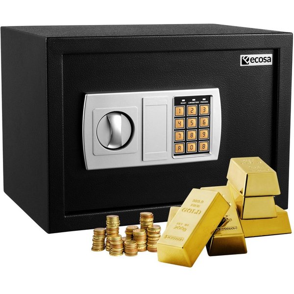 ecosa Möbeltresor EO-5060, Automatische Sperre,Batteriebetrieben,mit Alarm,Notfallschlüssel