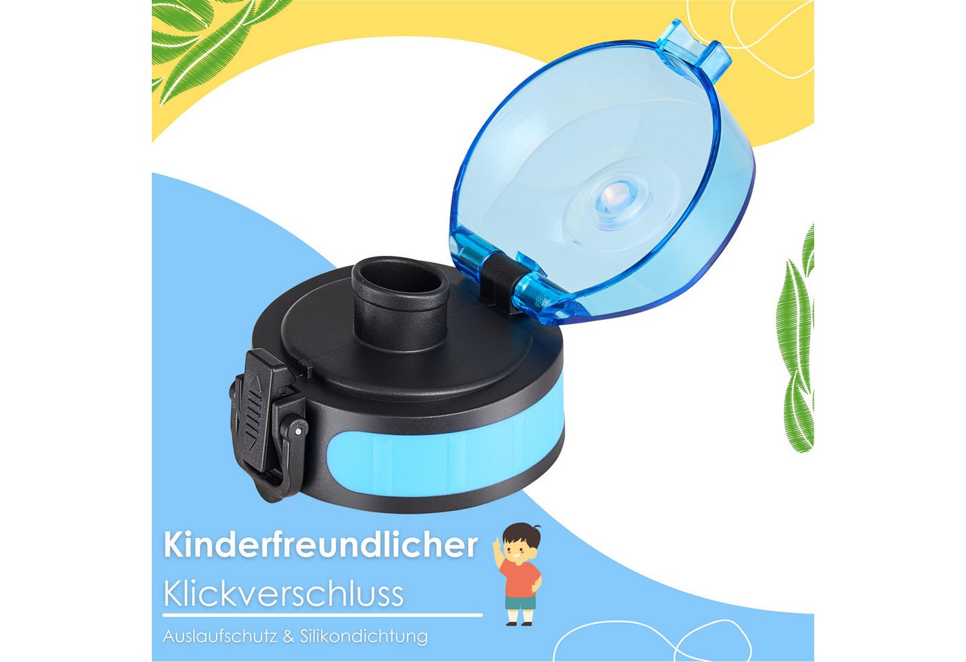 ecosa Trinkflasche EO-8190 yummy buddy, BPA-frei,Tritan,spülmaschinengeeignet,lebensmittelecht,robust – Bild 2 von 5