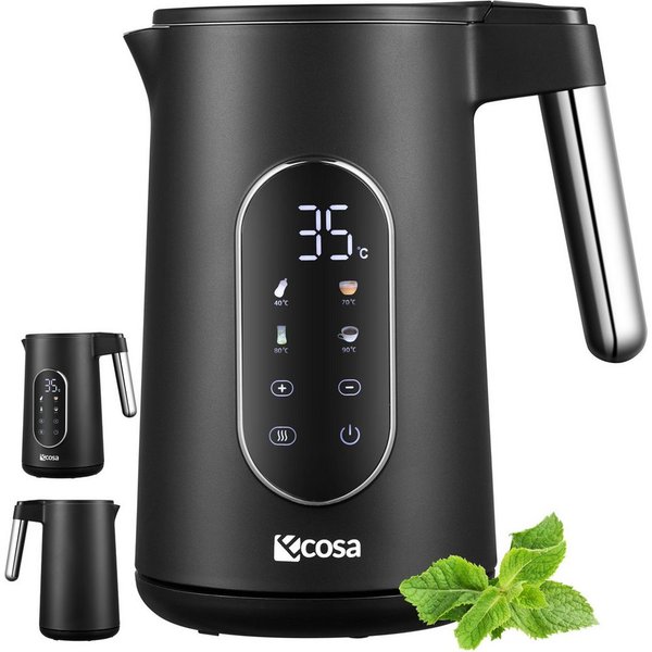 ecosa Wasserkocher EO-690, 1.7 l, 2200 W, Memory Funktion