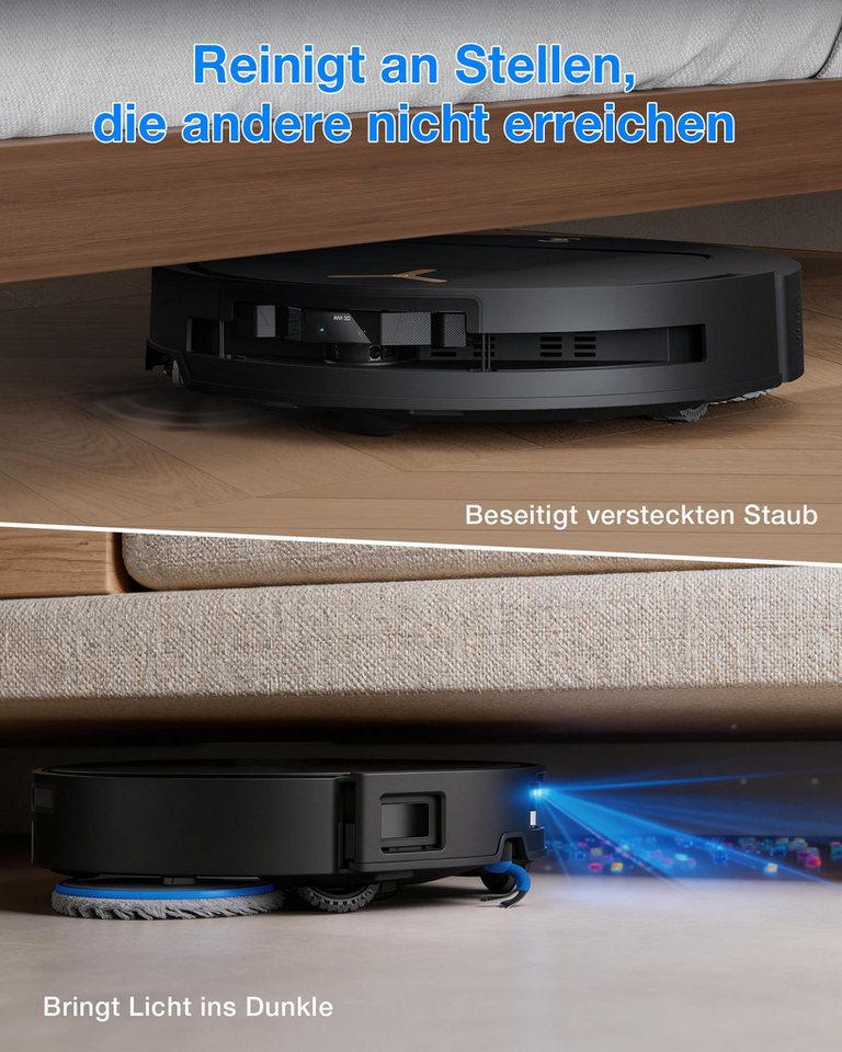 ECOVACS Saugroboter DEEBOT T50 Pro Omni Gen3, (Upgrade von T50 Pro Gen2/T50 Gen3)25000 Pa, Reinigung des Mopps bei 75°C, Heißlufttrocknung, 81 mm, AIVI 3D 3.0,  – Bild 4 von 5