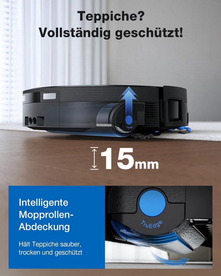 ECOVACS Saugroboter Deebot X12 Pro Omni, 22000Pa mit FocusJet Technologie, PowerBoost Plus Ultra-Schnell, OZMO Roller 3.0, ZeroTangle 4.0, max. Aufstieg von 4 c – Bild 3 von 5