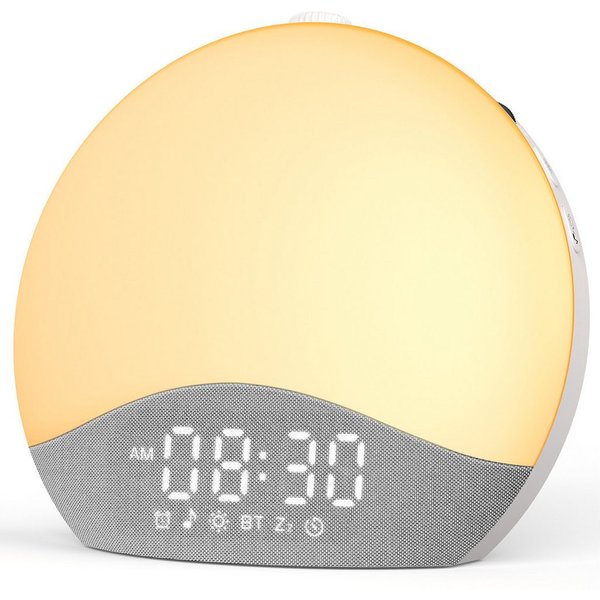 eCozy Tageslichtwecker Lichtwecker, Sonnenaufgang, Bluetooth-Sync, 26 beruhigende Klänge