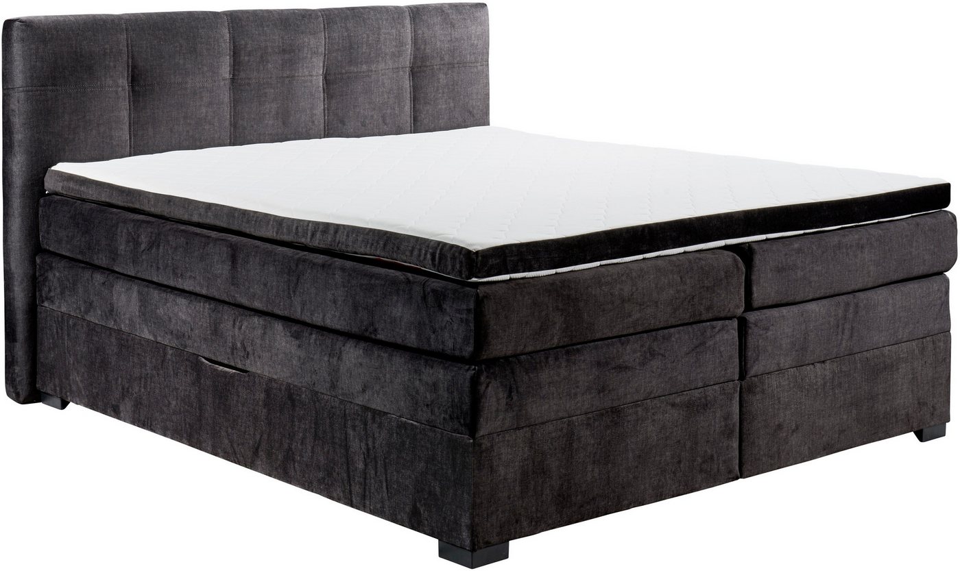 ED EXCITING DESIGN Boxspringbett FANES, Doppelbett mit Bettkasten und Taschenfederkernmatratze H3 (Komfortliegehöhe 73cm), mit 7cm Visco-Topper, hochwertiger Mi – Bild 2 von 5