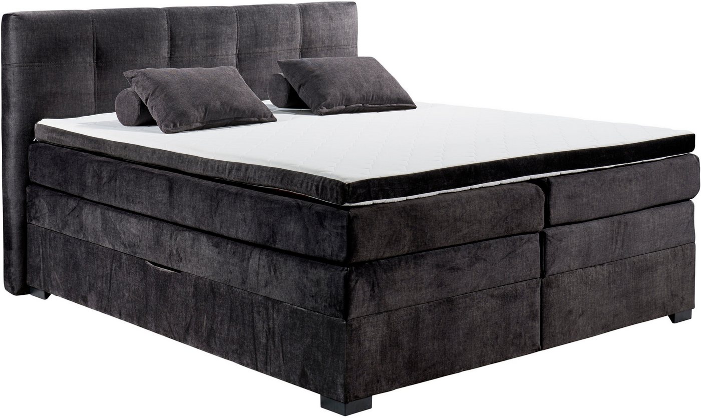 ED EXCITING DESIGN Boxspringbett FANES, Doppelbett mit Bettkasten und Taschenfederkernmatratze H3 (Komfortliegehöhe 73cm), mit 7cm Visco-Topper, hochwertiger Mi – Bild 4 von 5