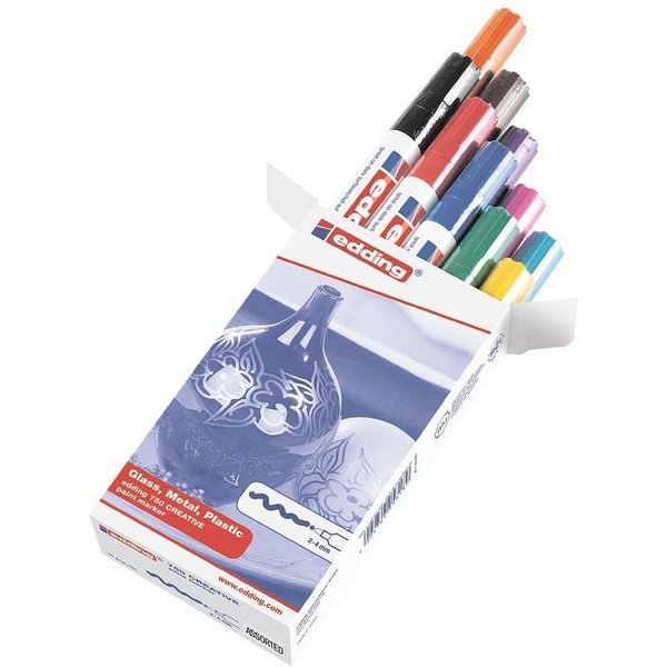 edding Lackmarker 750, (10-tlg), Strichstärke 2-4 mm, wasserfest