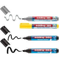 edding Set 4-teilig Flipchart Effektmarker "385" + Shading (Flipchartmarker 380)
