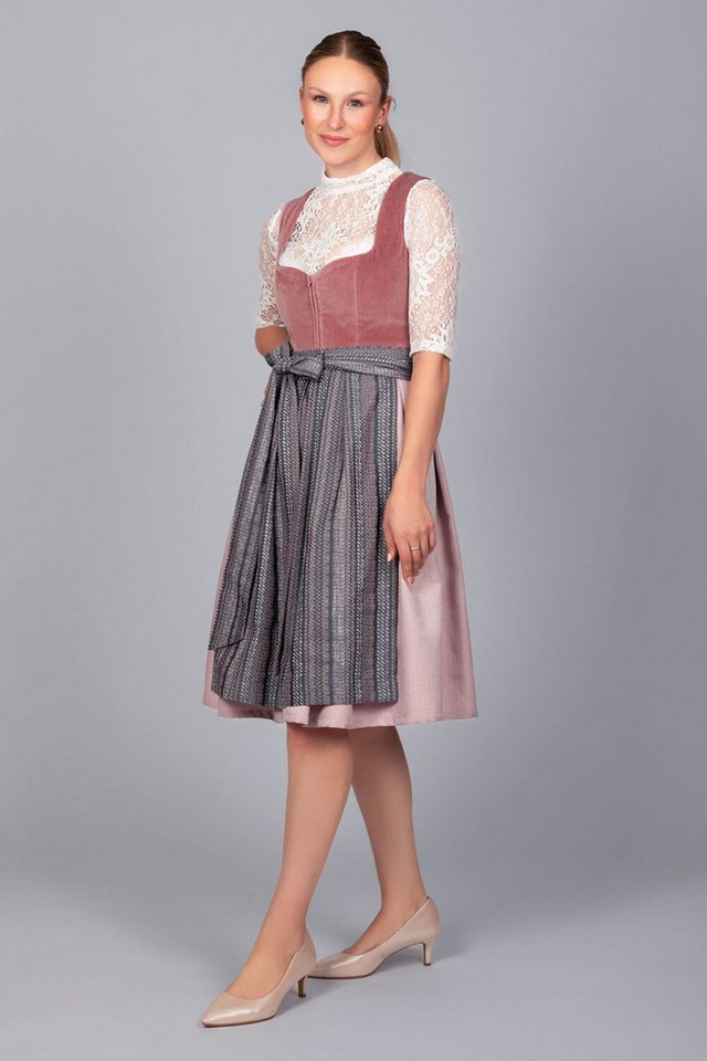 Edelnice Dirndl Marie Samt Altrosa – Bild 5 von 5
