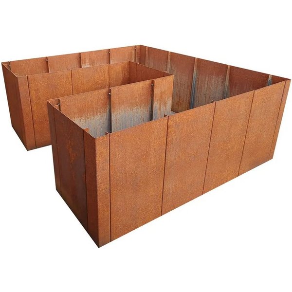 EdelrostPassion Hochbeet, U-Form, Edelrost, Metall 200x200, 180x180, Höhe:60,80 & 100cm