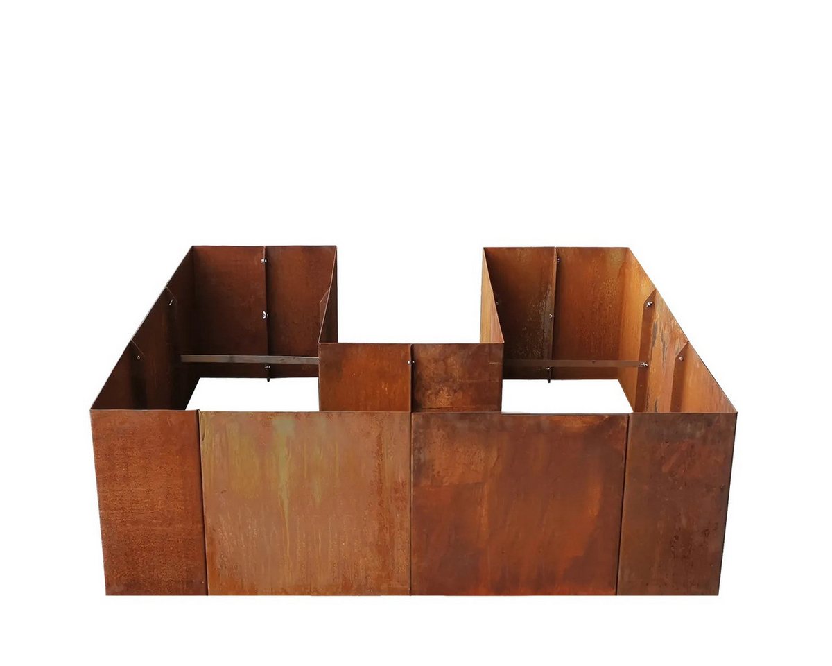 EdelrostPassion Hochbeet, U-Form, Edelrost, Metall 200x200, 180x180, Höhe:60,80 & 100cm – Bild 2 von 5