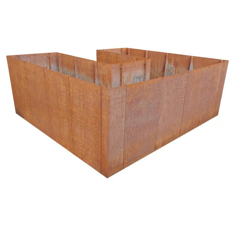 EdelrostPassion Hochbeet, U-Form, Edelrost, Metall 200x200, 180x180, Höhe:60,80 & 100cm – Bild 4 von 5