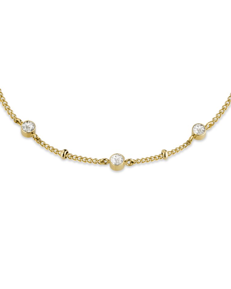 ROSEFIELD Edelstahlkette ROSEFIELD Multi Crystal Necklace Multi-Kristall-Halskette Goldfarben – Bild 2 von 4