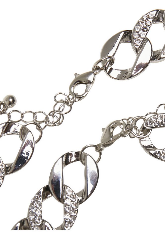 URBAN CLASSICS Edelstahlkette Urban Classics Unisex Basic Diamond Necklace And Bracelet Set – Bild 5 von 5