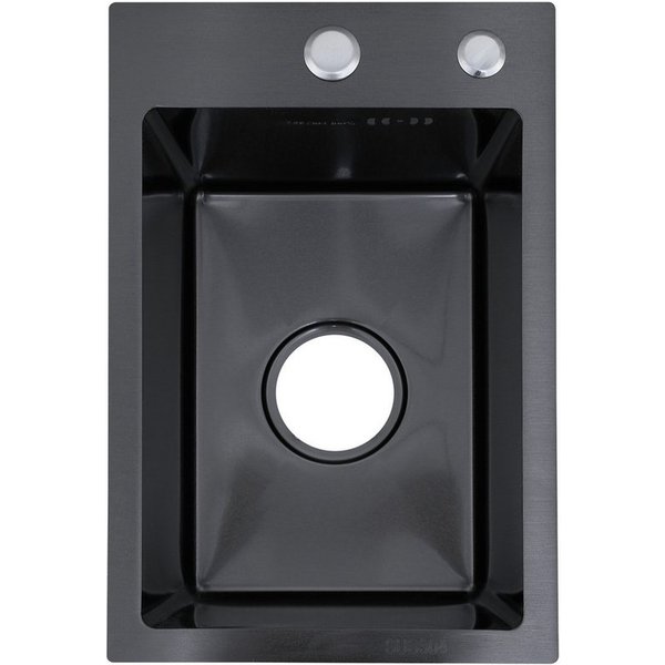 Faizee Home Edelstahlspüle Faizee Home Edelstahlspüle Schwarz SUS304 mit Armatur Auswahl, Ohne Armatur