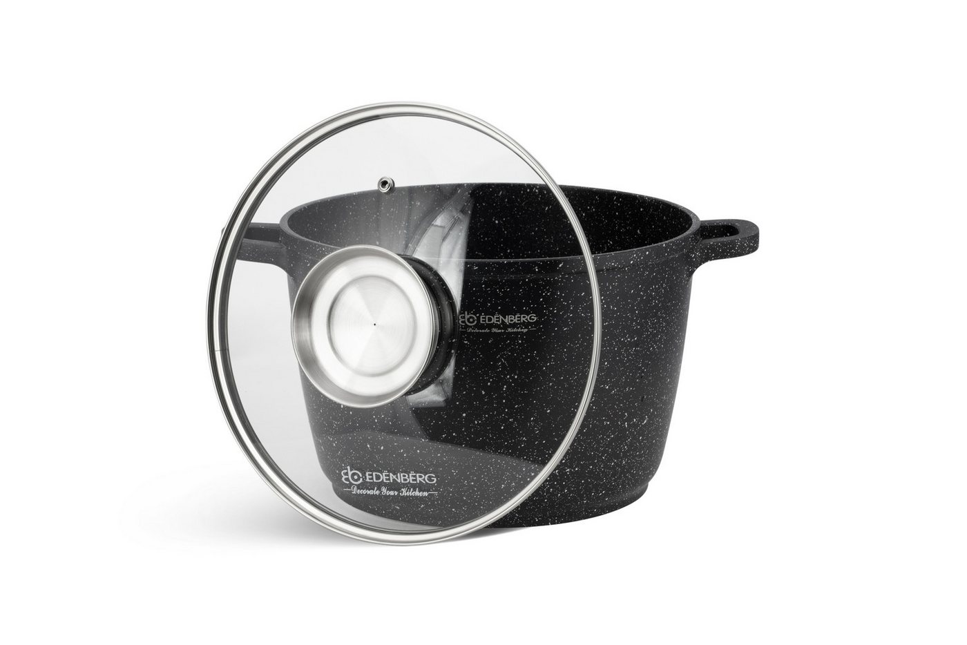 Edenberg Kochtopf Topf 6.2L Suppentopf Kompotttopf Spargeltopf Steinbeschichtung, Aluminiumguss, Keramik (Im Set enthalten ist ein schöner schwarzer Topf von ho – Bild 2 von 5
