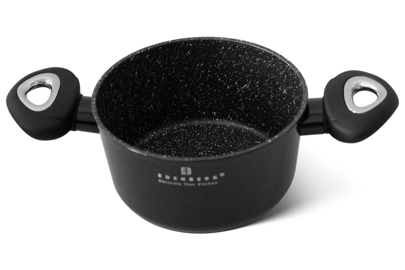 Edenberg Topf-Set Klassische schwarze Töpfe, in 4 verschiedenen Größen und in 4 Farben, Aluminium, Keramik (Gönnen Sie sich stilvolles Kochen auf höchstem Nivea – Bild 5 von 5