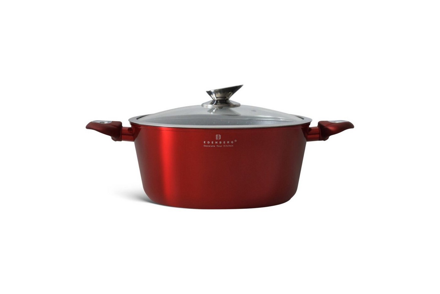 Edenberg Topf-Set Klassische schwarze Töpfe, in 4 verschiedenen Größen und in 4 Farben, Aluminium, Keramik (Gönnen Sie sich stilvolles Kochen auf höchstem Nivea – Bild 2 von 5