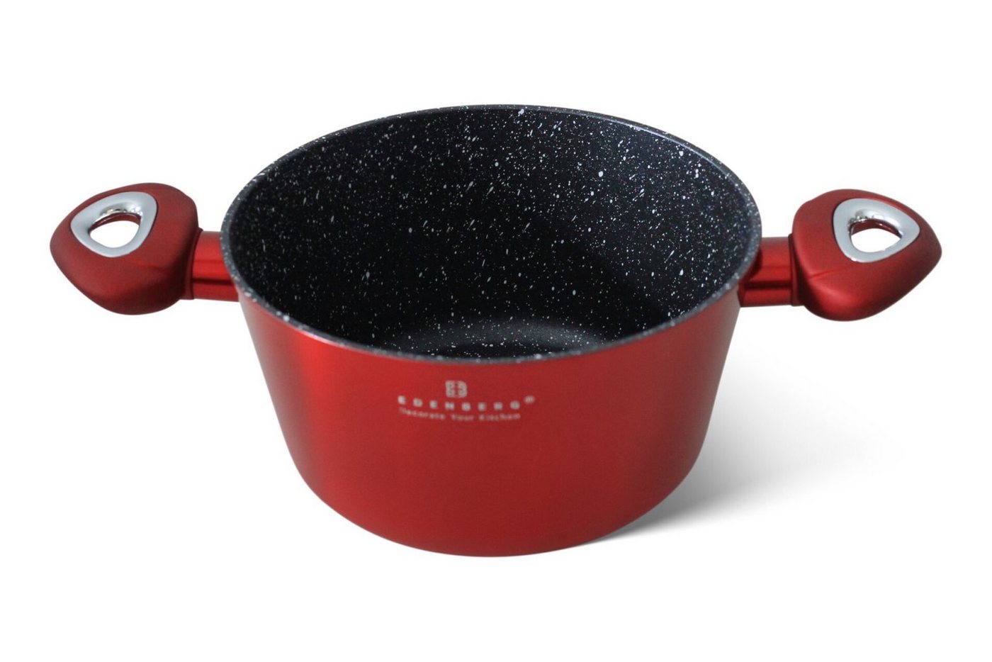 Edenberg Topf-Set Klassische schwarze Töpfe, in 4 verschiedenen Größen und in 4 Farben, Aluminium, Keramik (Gönnen Sie sich stilvolles Kochen auf höchstem Nivea – Bild 4 von 5