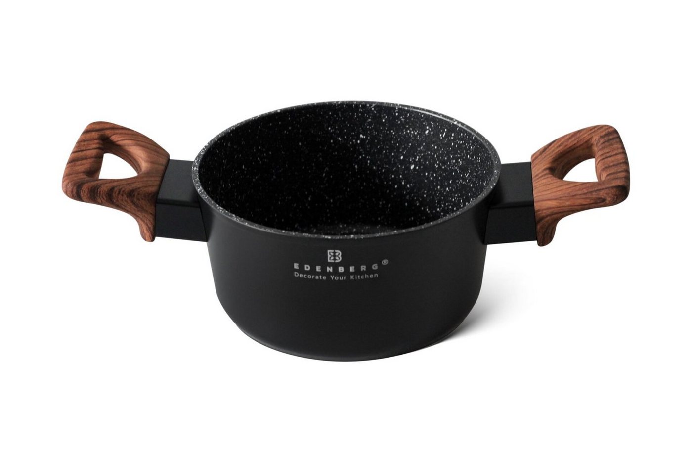 Edenberg Topf-Set Klassische schwarze Töpfe, in 4 verschiedenen Größen und in 4 Farben, Aluminium, Keramik (Gönnen Sie sich stilvolles Kochen auf höchstem Nivea – Bild 4 von 5