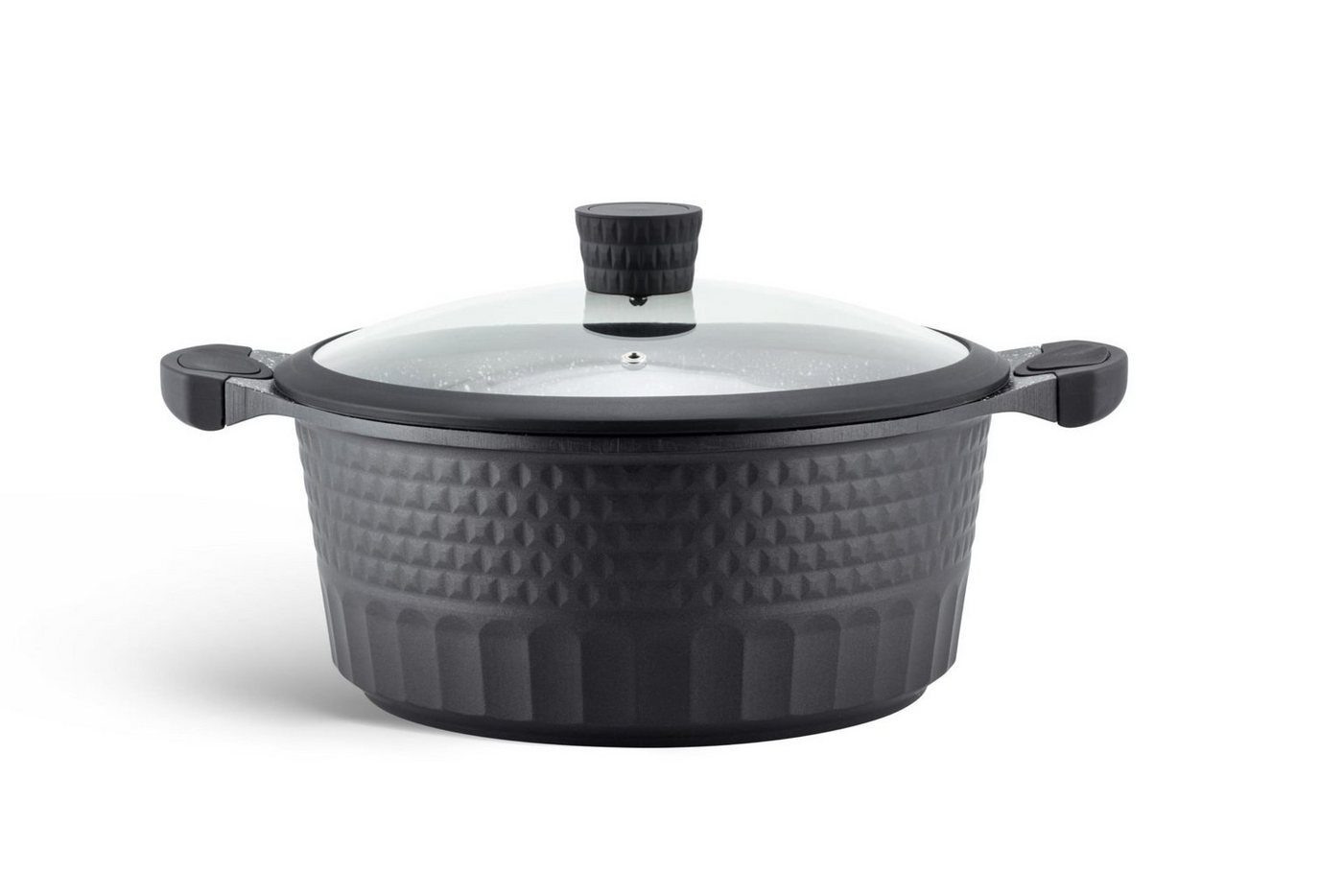 Edenberg Topf-Set Schwarze Topfset klassische Töpfe, Kasserolle Pfanne Keramik INDUKTION, Aluminium, Keramik (10-tlg., Zeitloses Design des Topfsets. Eine ideal – Bild 2 von 5