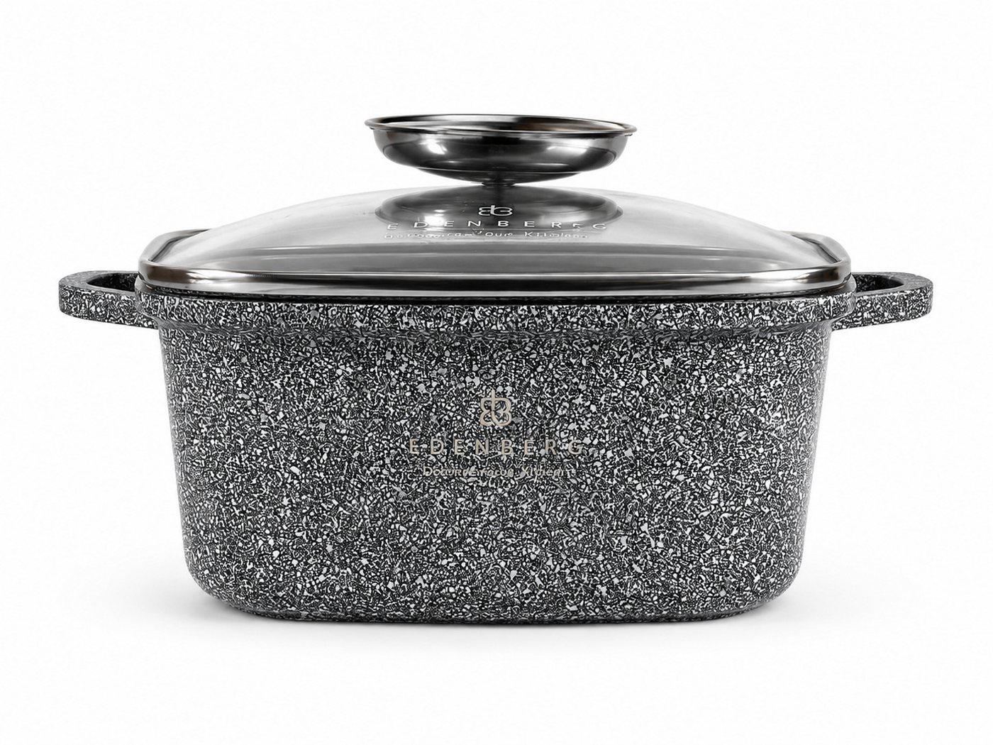 Edenberg Topf-Set Wunderschöner quadratischer Töpfe zum Backen und Kochen in zwei Farben, Aluminium, Edelstahl, Aluminiumguss (Entscheiden Sie sich für dieses h – Bild 3 von 5